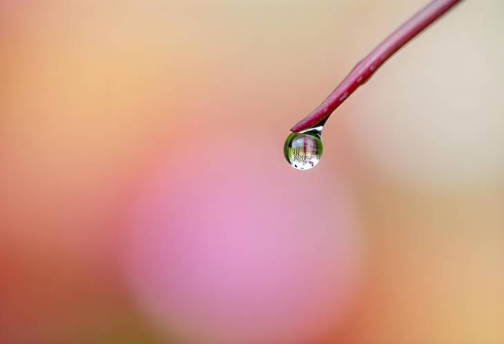 Natures Essence Close Up of Water Droplets